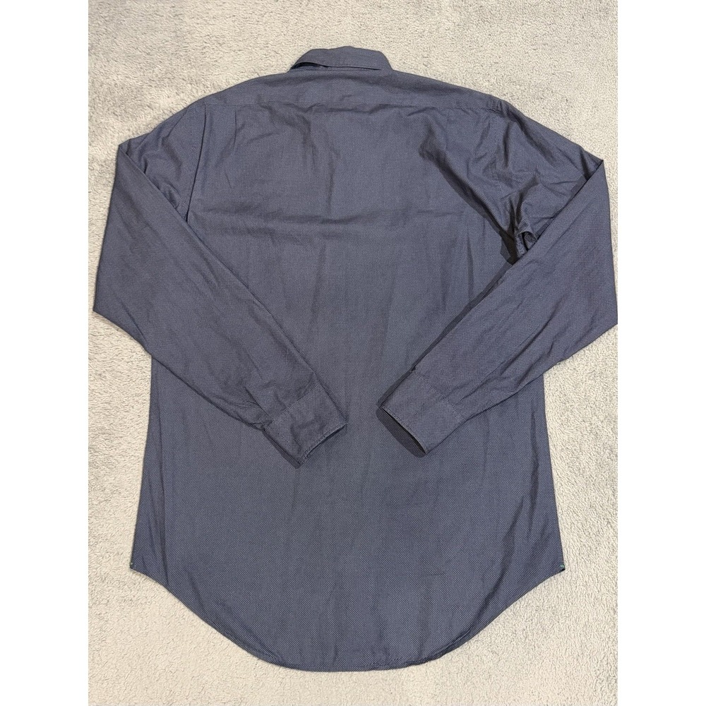 Sid Mashburn Men's Medium Blue Micro Birdseye Spread Collar Button Up Shirt - Picture 6 of 10